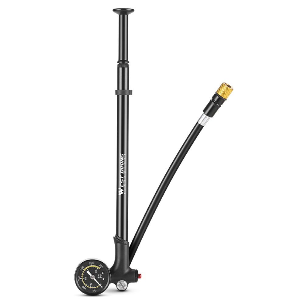 WEST BIKING YP0711163 High-Pressure Bike Tire Inflator 300PSI Front Fork Pump WEST BIKING YP0711163 High-Pressure Bike Tire Inflator 300PSI Front Fork Pump